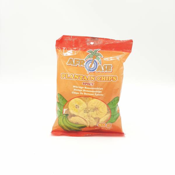 Chips Bananes Plantins Epicées 80g AFROASE