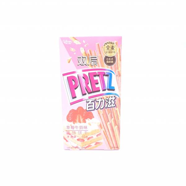 Bâtonnets Pretz Fraise et Lait 45g GLICO