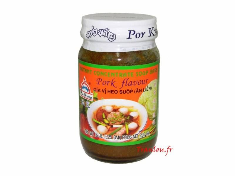 Assaisonnement pour soupe instantané (arôme porc) 225g Por Kwan