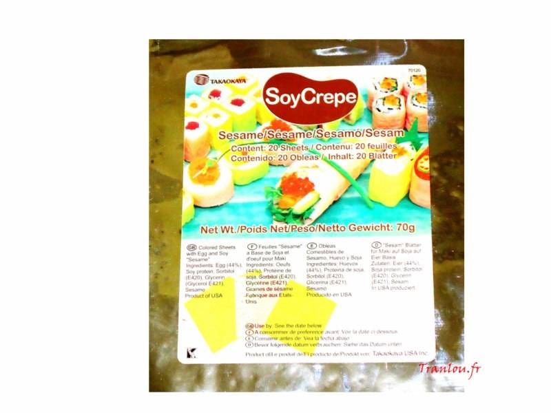 Feuilles sésame 20p pour maki.