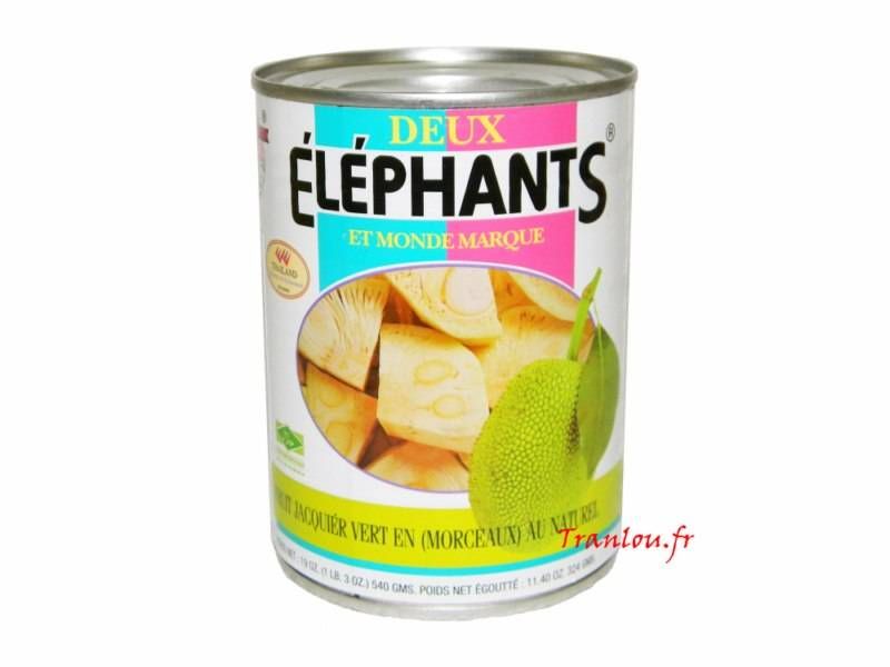 Fruit jacquier vert en morceaux au naturel 540g Eléphants