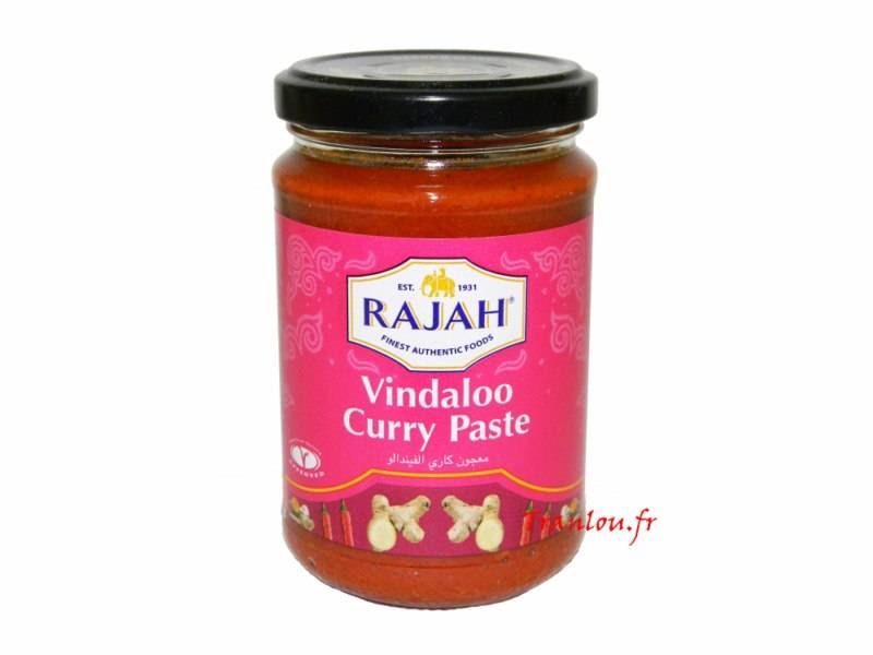 Pâte concentrée de curry épicé Vindaloo 285g Rajah