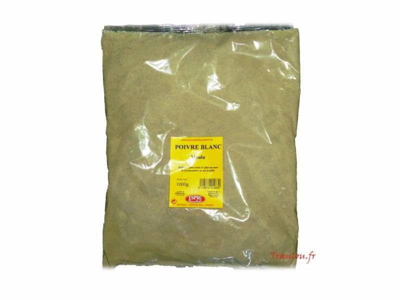 Poivre blanc moulu 1000g