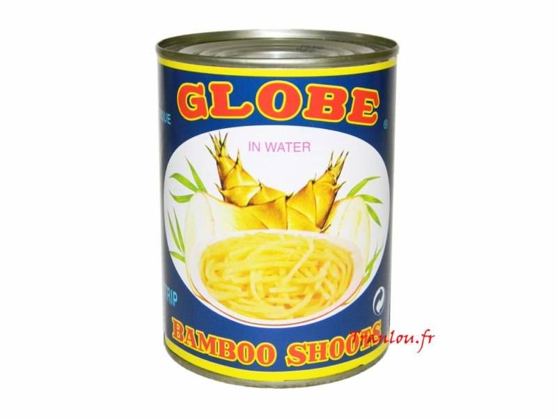 Pousses de bambou (lamelle) au naturel 567g Globe